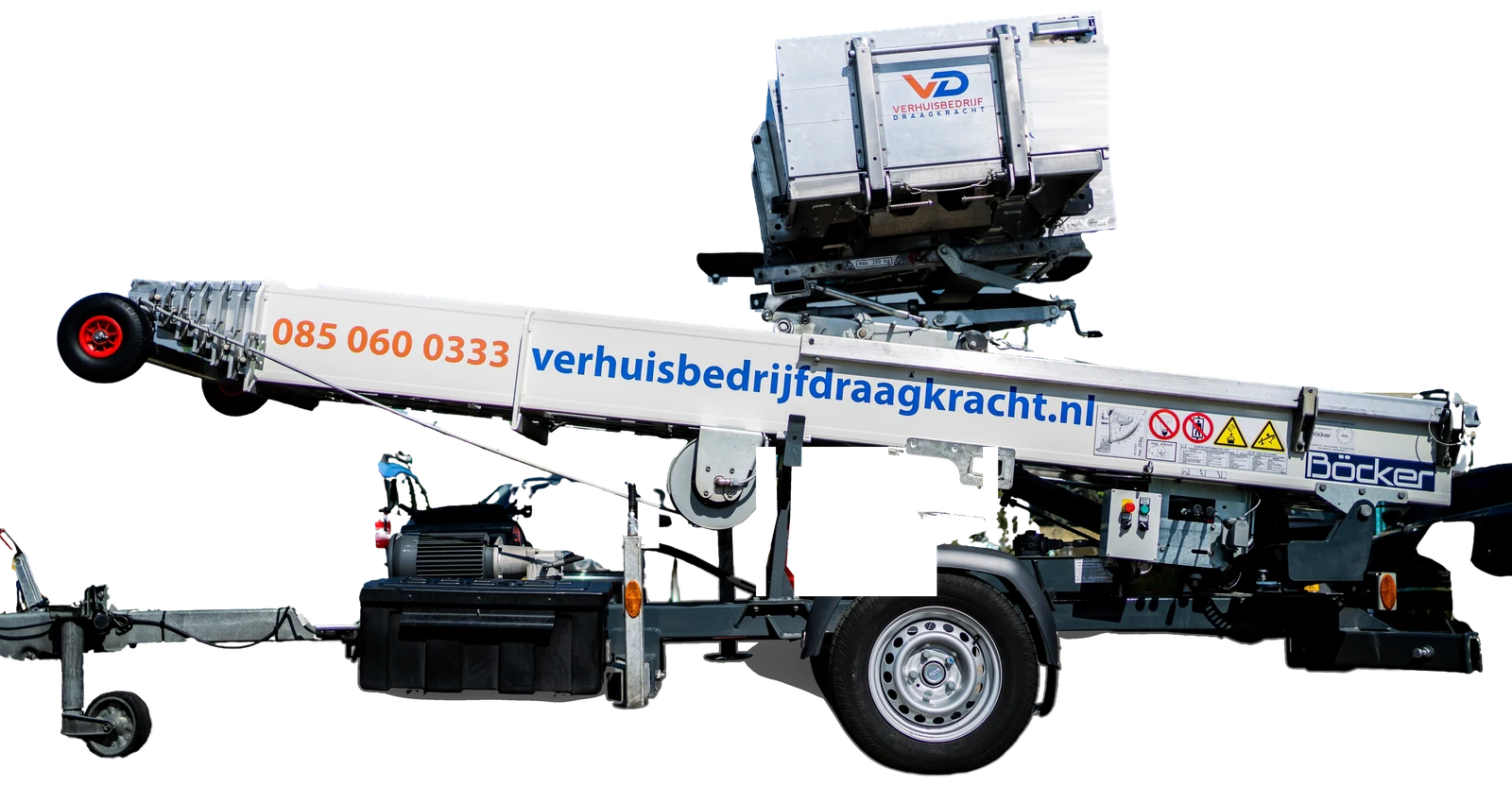 Aanhangerlift van Verhuisbedrijf Draagkracht